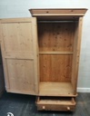 Solid pine single door wardrobe