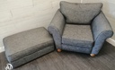 Lovely modern grey sofa &amp; armchair &amp; footstool set from Nextsuite