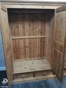 Quality large triple size solid pine wardrobe with drawers