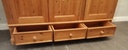 Quality large triple size solid pine wardrobe with drawers