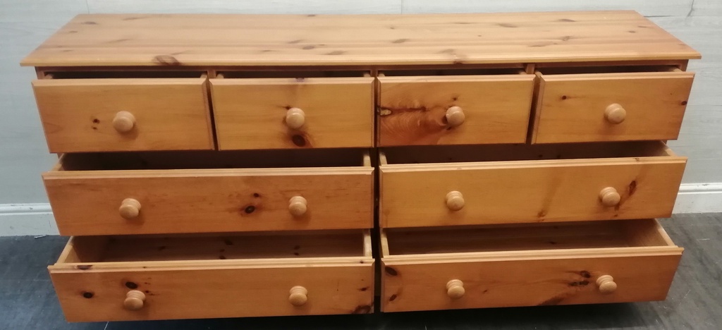 Quality Solid Pine Large Seven Drawer Merchant Style Chest