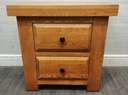 Pair of chunky oak bedsides from Oak Furniture Land