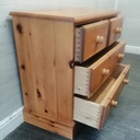 Solid pine five drawer chest