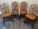4 x Wheel Back Dining Chairs