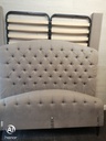 STUNNING GREY BUTTON BACK 5ft Bed Frame