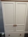 QUALITY SHAKER STYLE CREAM WARDROBE WITH DRAWERS