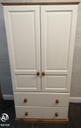 QUALITY SHAKER STYLE CREAM WARDROBE WITH DRAWERS
