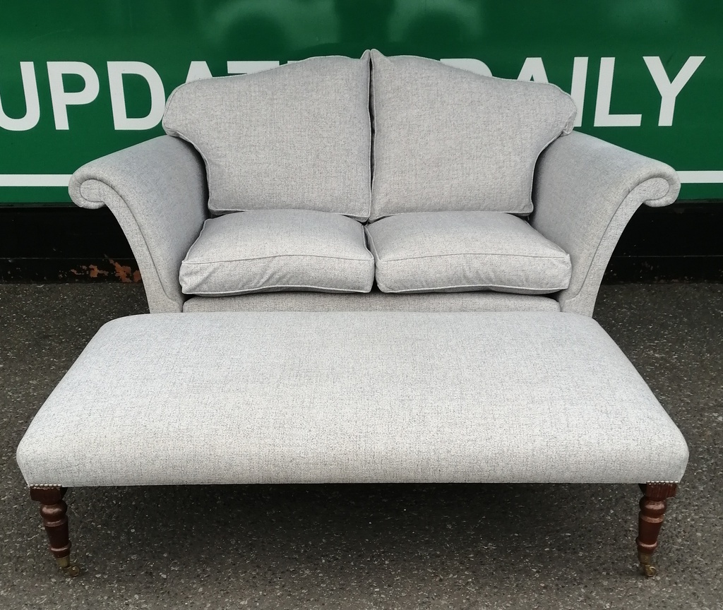 Lovely large grey coffee table footstool