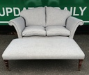Lovely large grey coffee table footstool