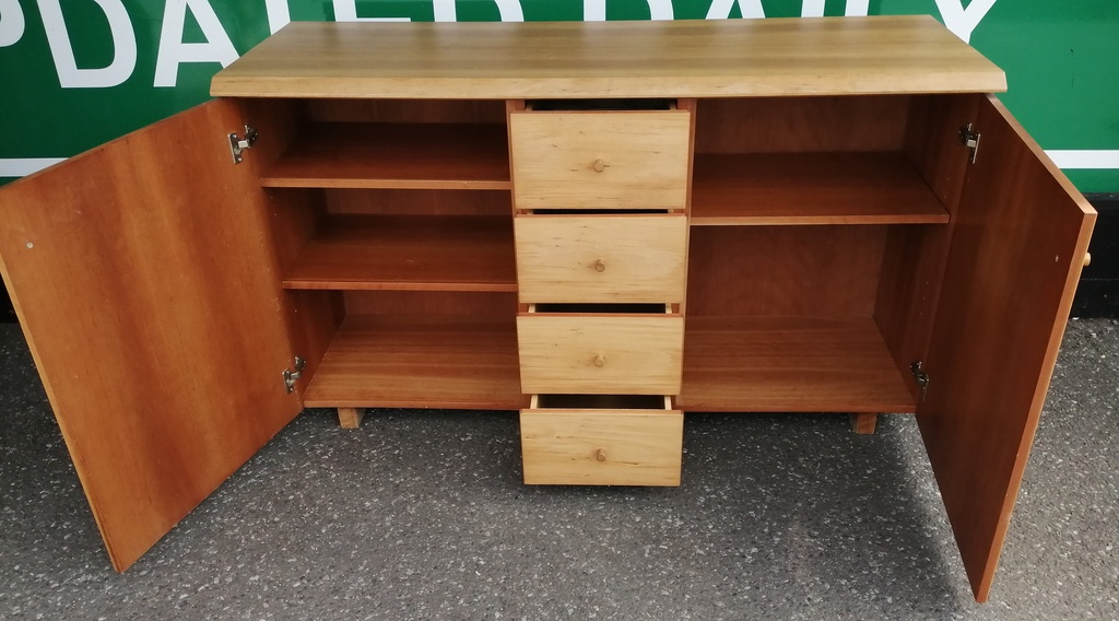 Quality Cherry Wood Sideboard With Drawers From Heals