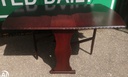 MAHOGANY STYLE DROP LEAF DINING TABLE