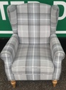 Sherlock Holmes Style High Back Armchair &amp; Footstool Set