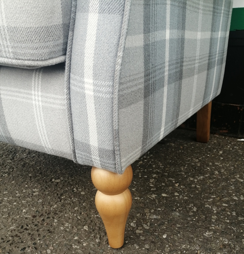 Sherlock Holmes Style High Back Armchair &amp; Footstool Set