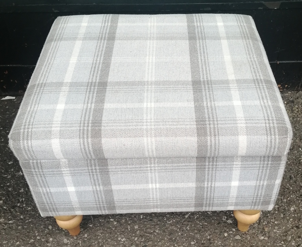 Sherlock Holmes Style High Back Armchair &amp; Footstool Set