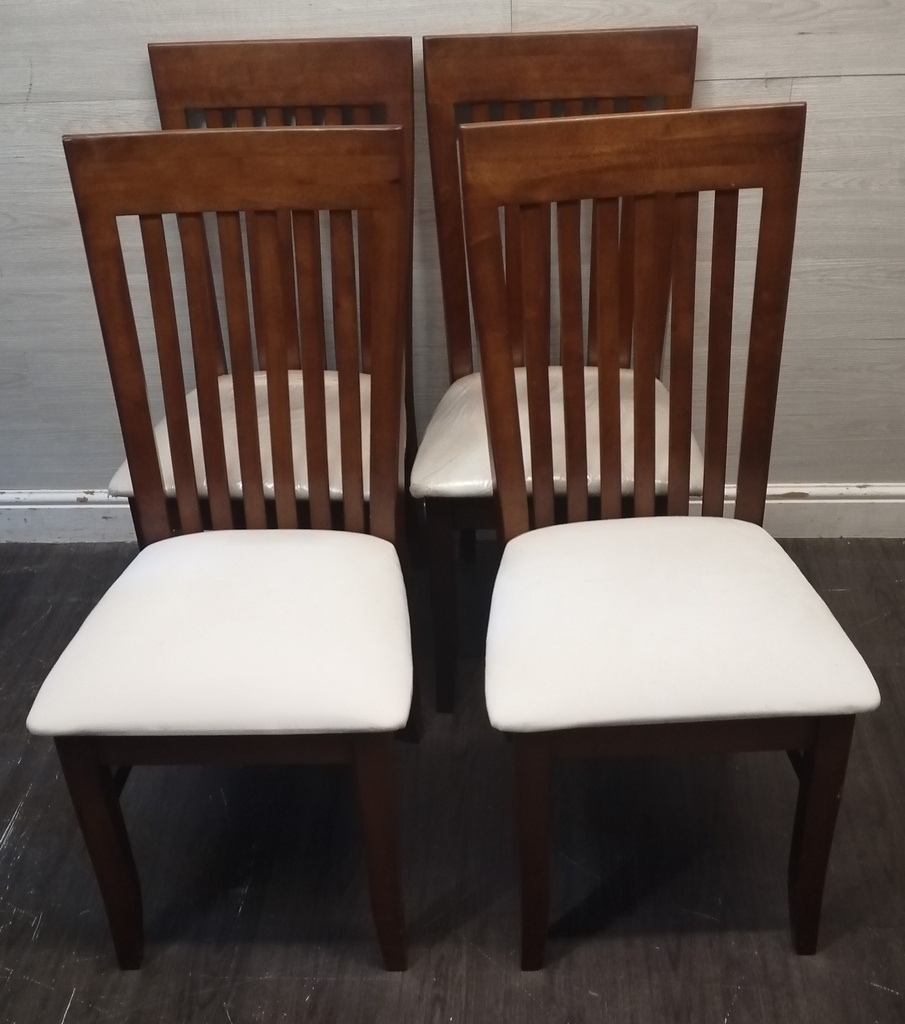 4 x Dark Wood Dining Chairs
