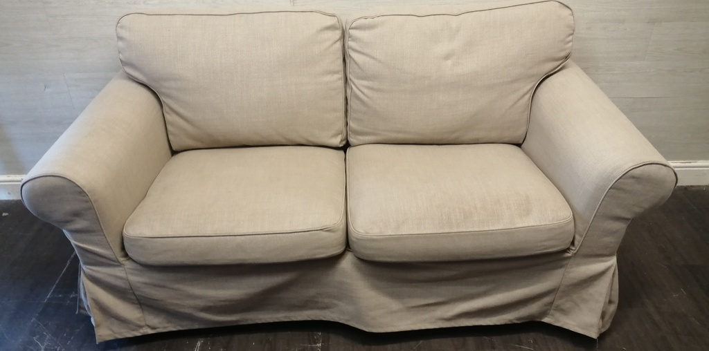 CREAM IKEA ‘EKTORP’ TWO SEATER SOFA