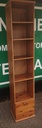 SLIM LINE NARROW PINE BOOKCASE WITH DRAWER