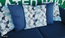 LOVELY DFS SOFA AND MATCHING FOOTSTOOL