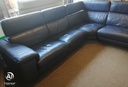 STUNNING LARGE LEATHER CORNER SOFA WITH RECLINERR
