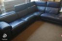 STUNNING LARGE LEATHER CORNER SOFA WITH RECLINERR