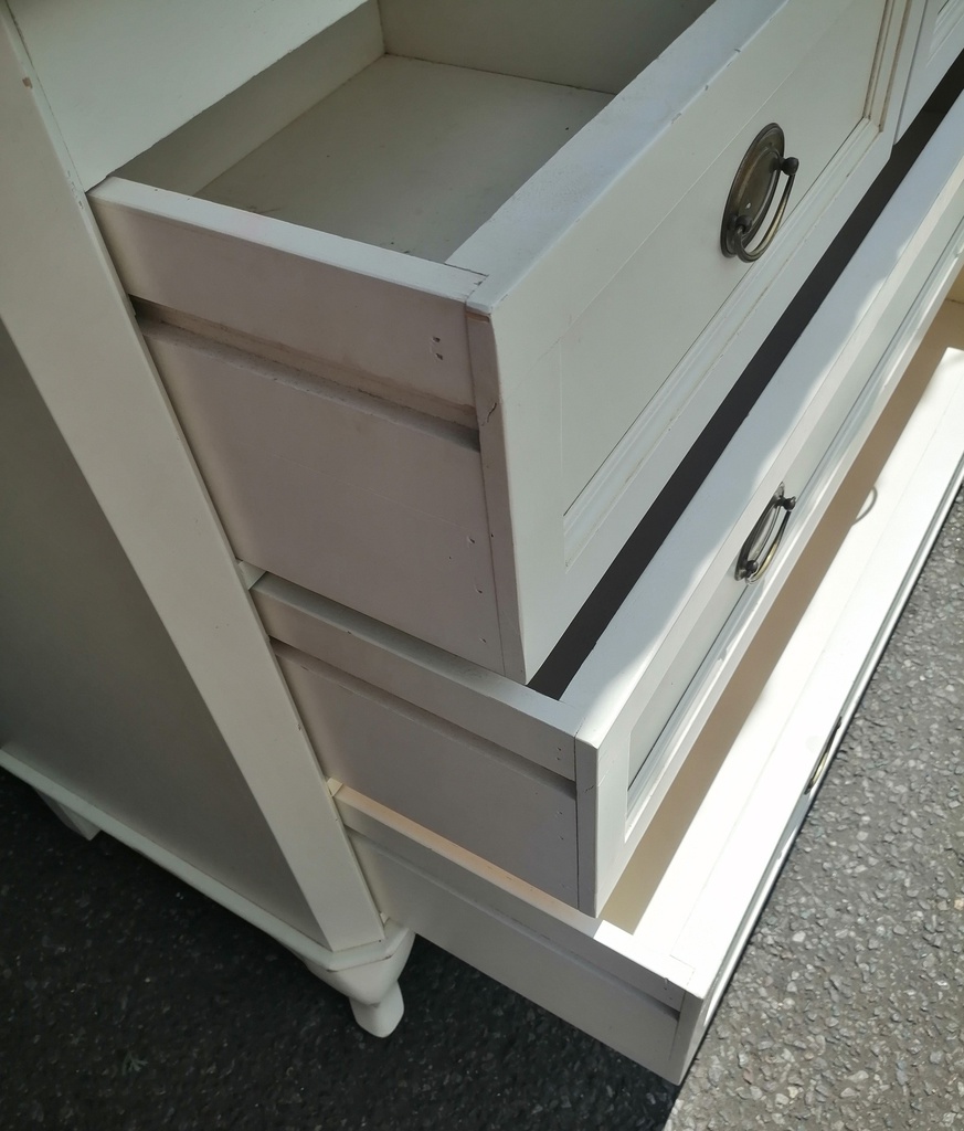 Laura Ashley Off White Shabby Chic  Chest of Four Drawers