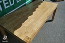 LOVELY LARGE BLOCK OAK DINING TABLE