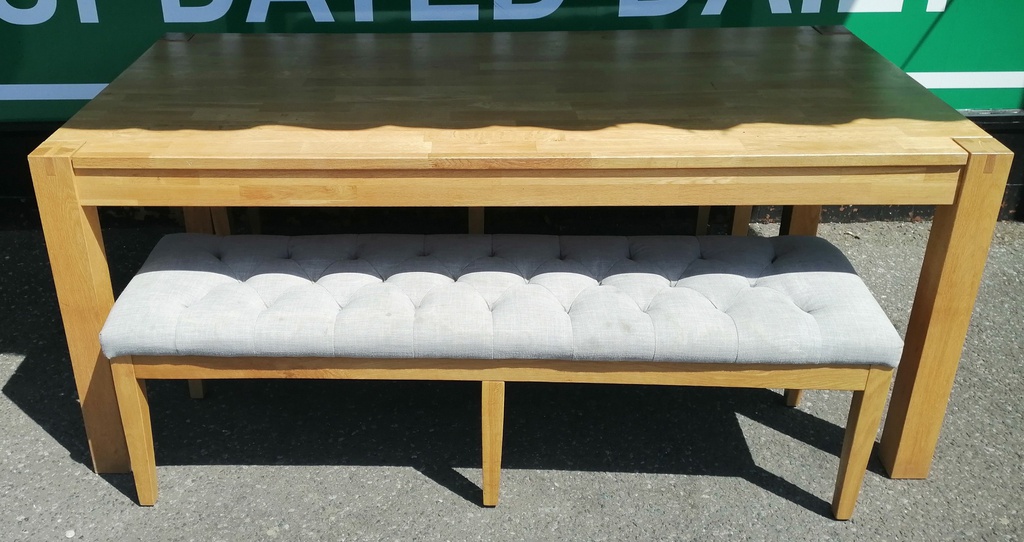 Great Oak / fabric Bench