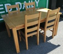 Quality set 4 x Oak Slat Back Dining Chairs