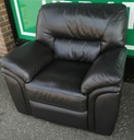 Quality Dark Brown Leather Armchair