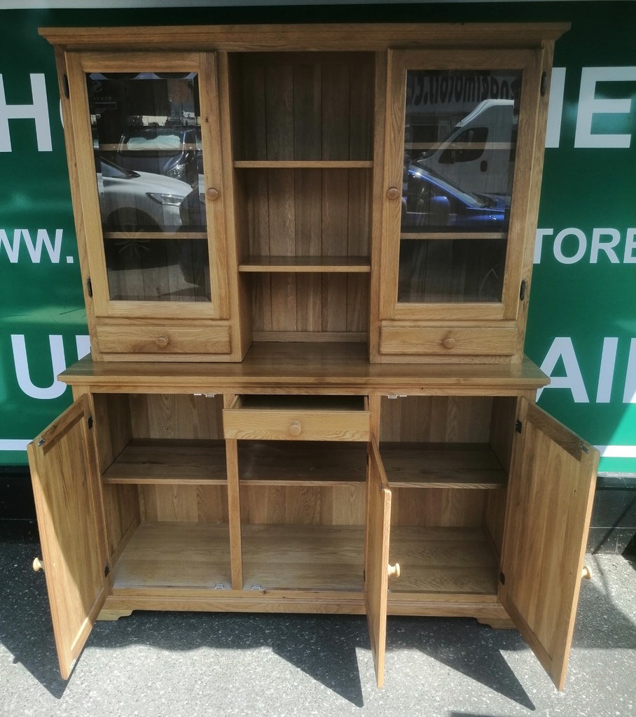 LOVELY PART GLAZED OAK DRESSER