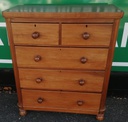 Large old antique chest of 5 drawers