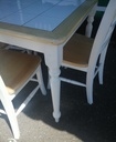 Neat Tile Top Table and Four Chairs