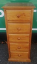 PINE FIVE DRAWER WELLINGTON CHEST