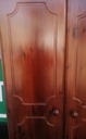 Triple size solid dark pine wardrobe with drawers
