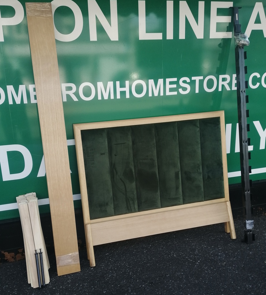 4FT BEECH / GREEN QUALITY BED FRAME