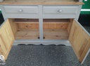 SOLID PINE SHABBY CHIC GREY PAINTED DRESSER UNIT