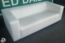 IKEA ‘klipan’ white faux  leather SOFA