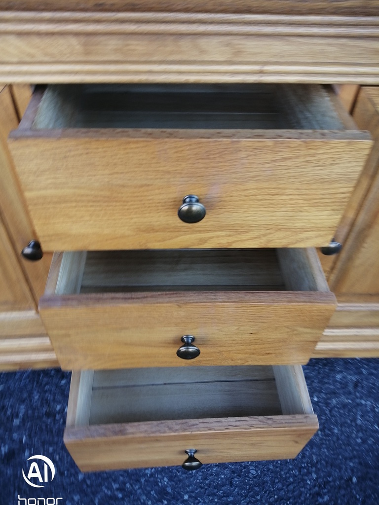 Quality triple oak sideboard