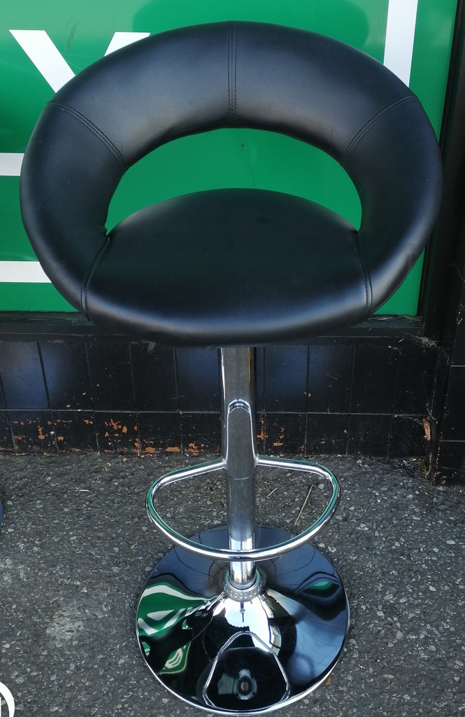 Black adjustable bar stools