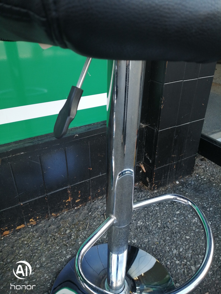 Black adjustable bar stools