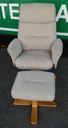 Swivel/Recliner Armchair And Stool Set