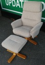 Swivel/Recliner Armchair And Stool Set
