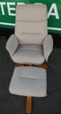 Swivel/Recliner Armchair And Stool Set