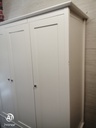 White Triple Wardrobe with Drawers