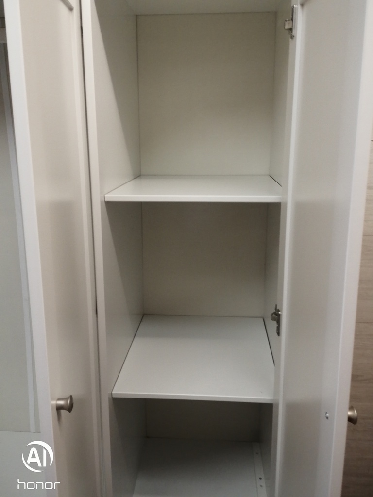 White Triple Wardrobe with Drawers