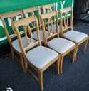 QUALITY OAK EXTENDING TABLE AND 6 CHAIRS