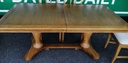 QUALITY OAK EXTENDING TABLE AND 6 CHAIRS