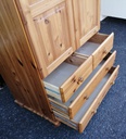 PINE TOP BOX DOUBLE WARDROBE WITH DRAWERS