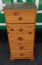 Five drawer pine wellington chest