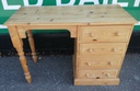 SOLID PINE FOUR DRAWER DESK / DRESSING TABLE
